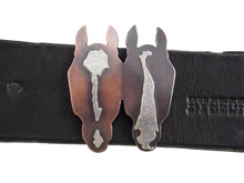 Load image into Gallery viewer, Double Custom Horse Belt Buckle (Copper Heads)