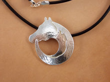 Load image into Gallery viewer, Circular Horse Necklace (All Silver)
