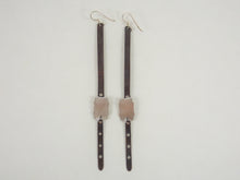 Load image into Gallery viewer, Long Riveted Buckle Earrings
