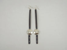 Load image into Gallery viewer, Long Riveted Tortoise Earrings