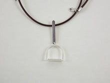Load image into Gallery viewer, Stirrup with Leather Necklace (Long)