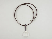 Load image into Gallery viewer, Stirrup with Leather Necklace (Long)
