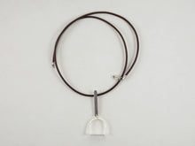 Load image into Gallery viewer, Stirrup with Leather Necklace (Long)