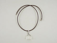Load image into Gallery viewer, Stirrup with Leather Necklace (Short)