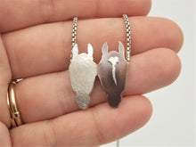 Load image into Gallery viewer, Double Custom Horse Necklace (Copper/Silver Heads)
