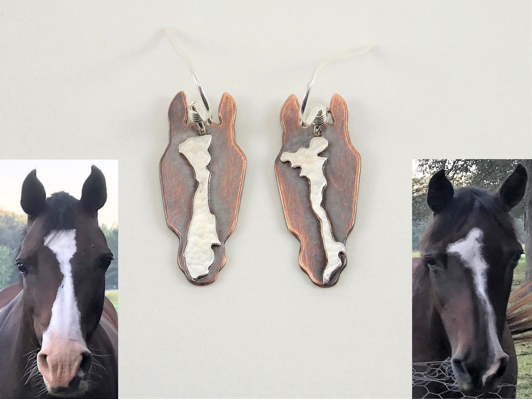 Custom Horse Head Earrings