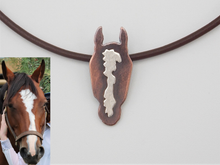 Load image into Gallery viewer, Custom Horse Necklace (Copper with Silver marking)
