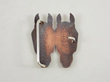 Load image into Gallery viewer, Double Custom Horse Belt Buckle (Copper Heads)
