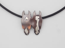 Load image into Gallery viewer, Double Custom Horse Necklace (Copper Heads)
