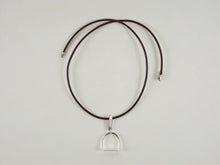 Load image into Gallery viewer, Stirrup with Leather Necklace (Short)
