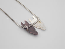 Load image into Gallery viewer, Double Custom Horse Necklace (Copper with Silver Horse)

