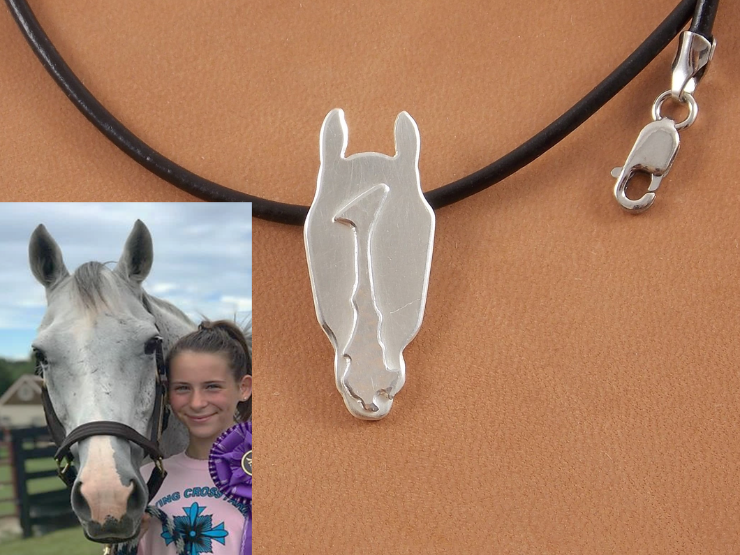 Custom Horse Necklace (All Silver)